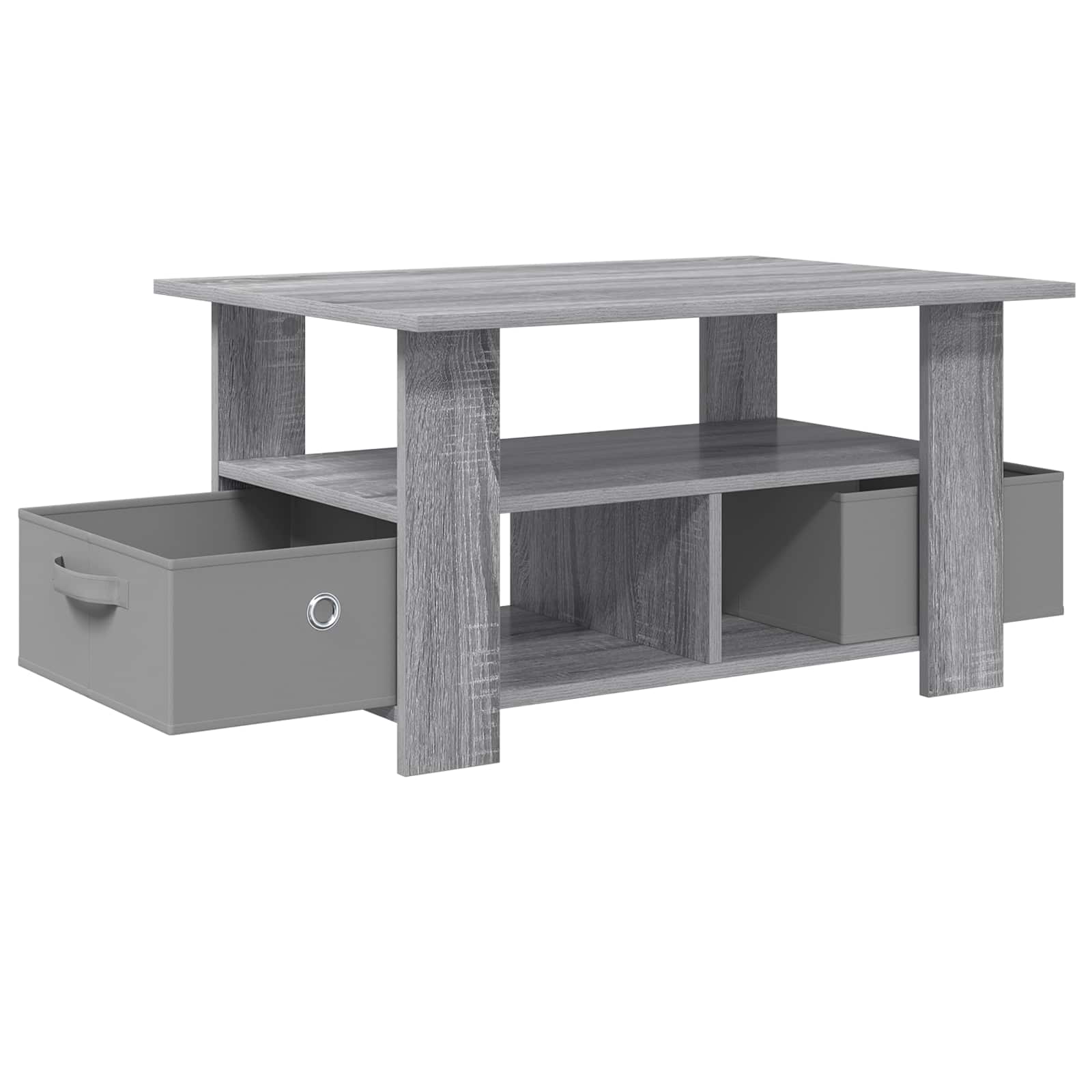 Tavolino da salotto con cassetto Grigio Sonoma 77 x 55 x 42 cm | homemem39