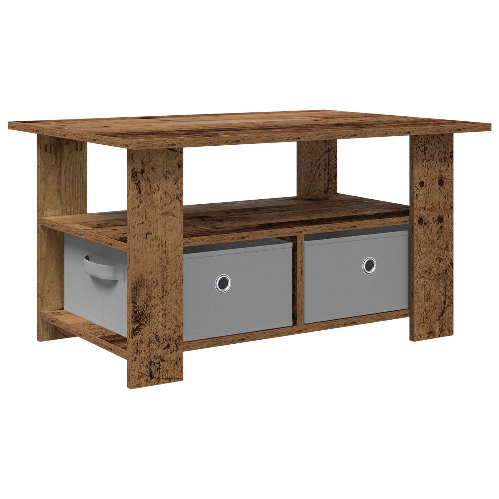 Tavolino da salotto con cassetto Legno vecchio 77 x 55 x 42 cm | homemem39