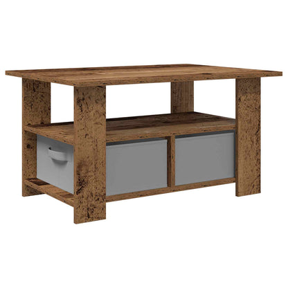Tavolino da salotto con cassetto Legno vecchio 77 x 55 x 42 cm | homemem39
