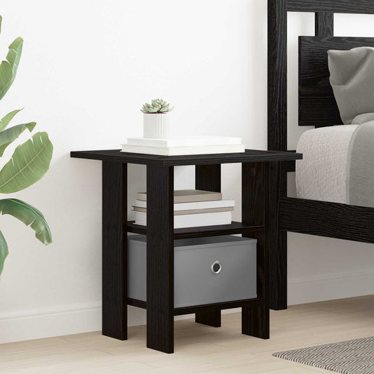 Comodino Rovere Nero 41 x 40 x 45 cm Legno ingegnerizzato | homemem39