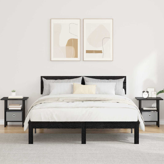 Comodino 2 pz Rovere Nero 41 x 40 x 45 cm Legno ingegnerizzato | homemem39
