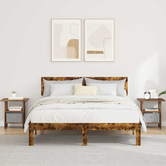 Comodino 2 pz Rovere Fumo 41 x 40 x 45 cm Legno ingegnerizzato | homemem39