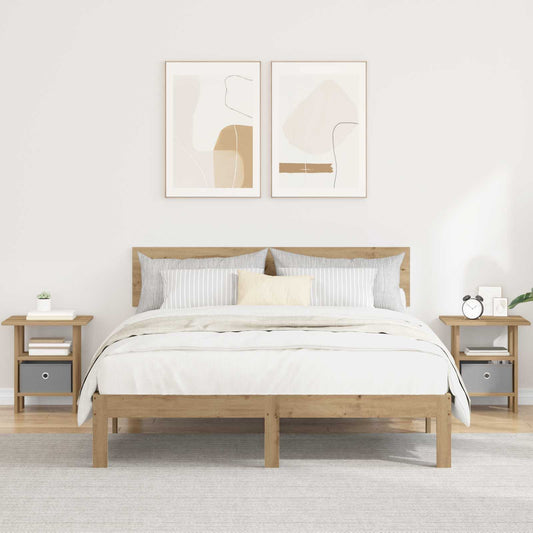 Comodino 2 pz Rovere artigianale 41 x 40 x 45 cm | homemem39