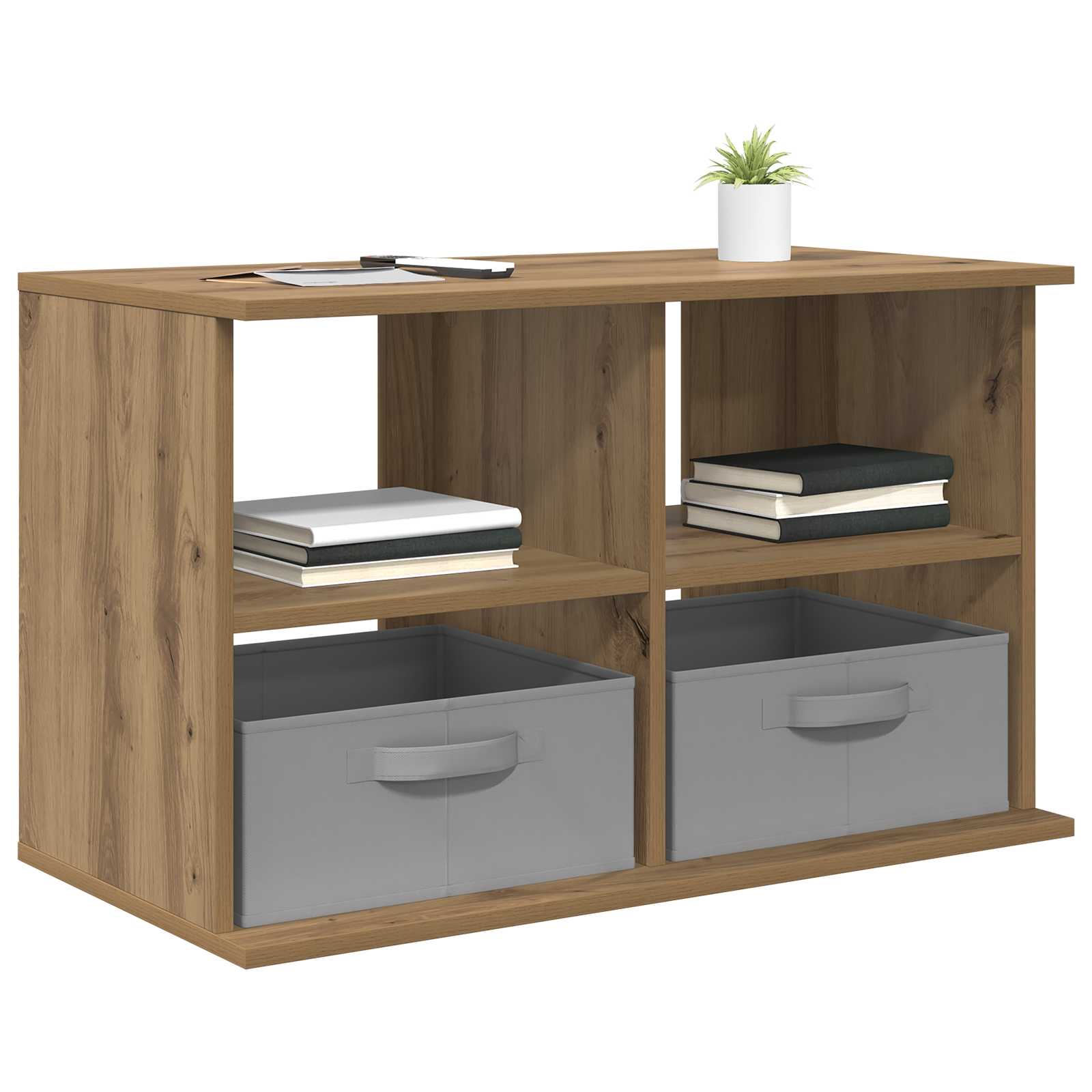 Supporto TV con cassetto Rovere artigianale 79 x 40 x 48 cm | homemem39
