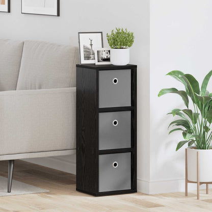 Credenza con cassetto Rovere Nero 25,5 x 22 x 69,5 cm