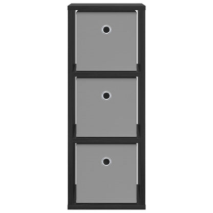 Credenza con cassetto Rovere Nero 25,5 x 22 x 69,5 cm | homemem39