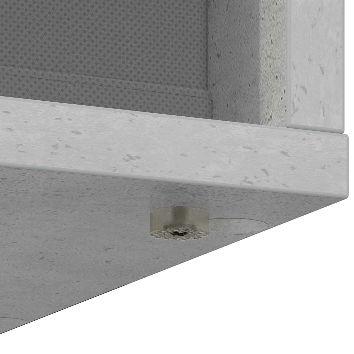 Credenza con cassetto Grigio cemento 25,5 x 22 x 69,5 cm | homemem39