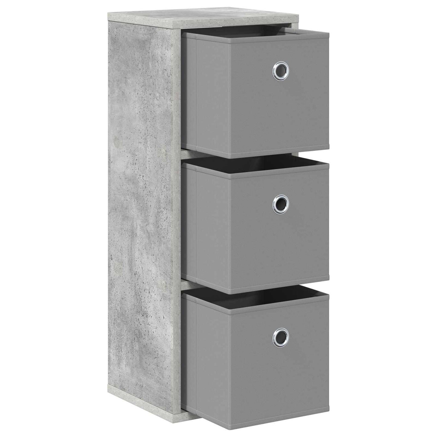 Credenza con cassetto Grigio cemento 25,5 x 22 x 69,5 cm | homemem39