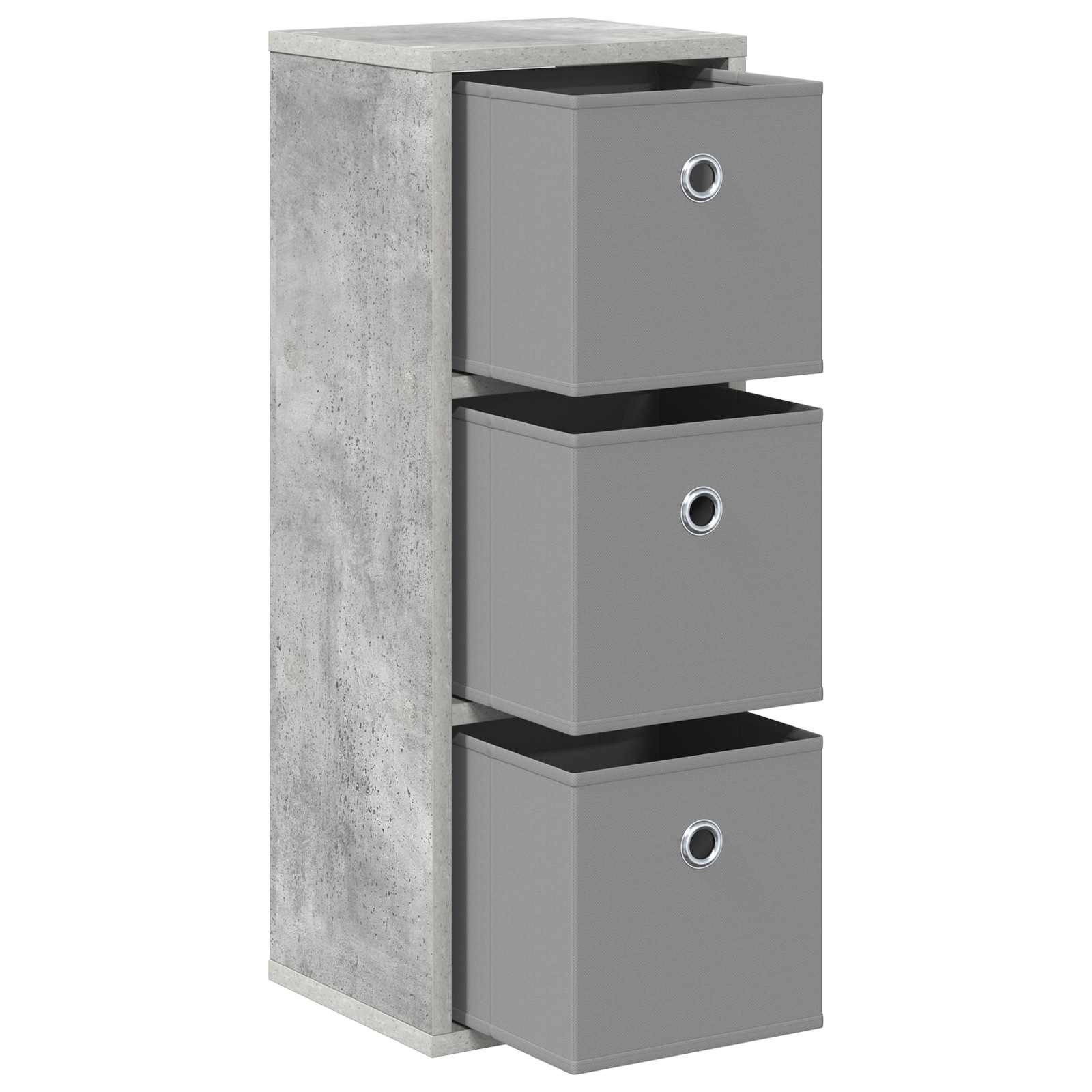 Credenza con cassetto Grigio cemento 25,5 x 22 x 69,5 cm | homemem39