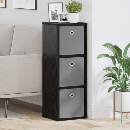 Credenza con cassetto Rovere Nero 30,5 x 27 x 84,5 cm | homemem39