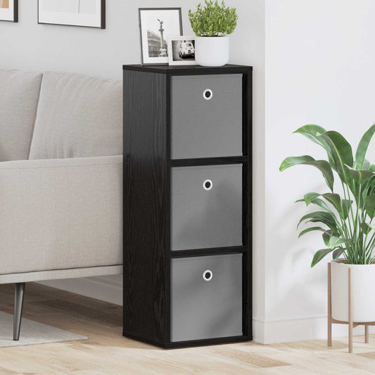 Credenza con cassetto Rovere Nero 30,5 x 27 x 84,5 cm | homemem39