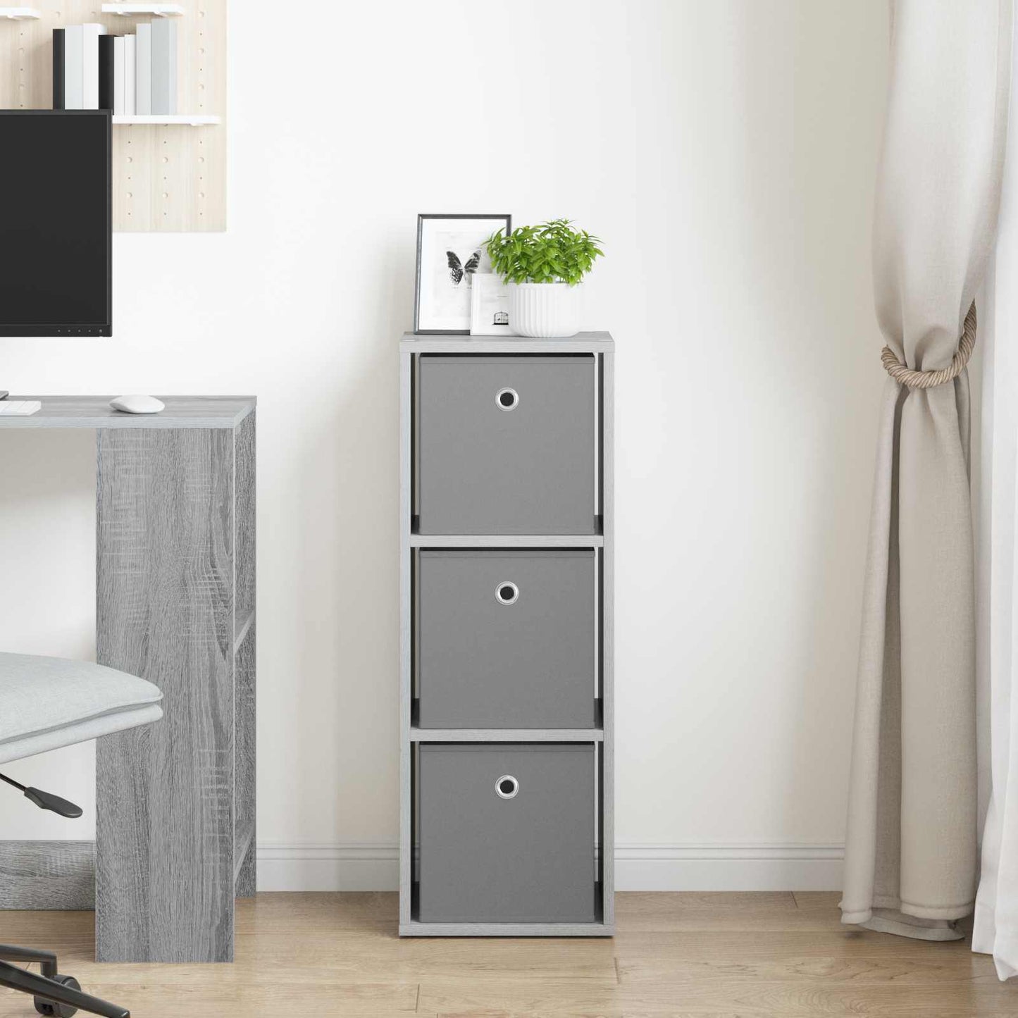 Credenza con cassetto Grigio Sonoma 30,5 x 27 x 84,5 cm | homemem39