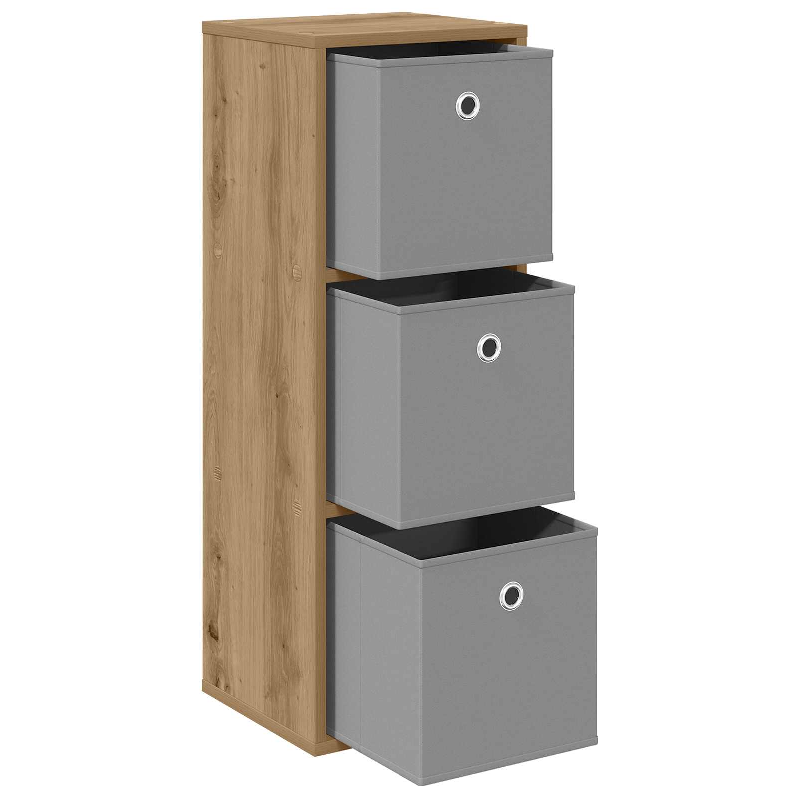 Credenza con cassetto Rovere artigianale 30,5 x 27 x 84,5 cm | homemem39