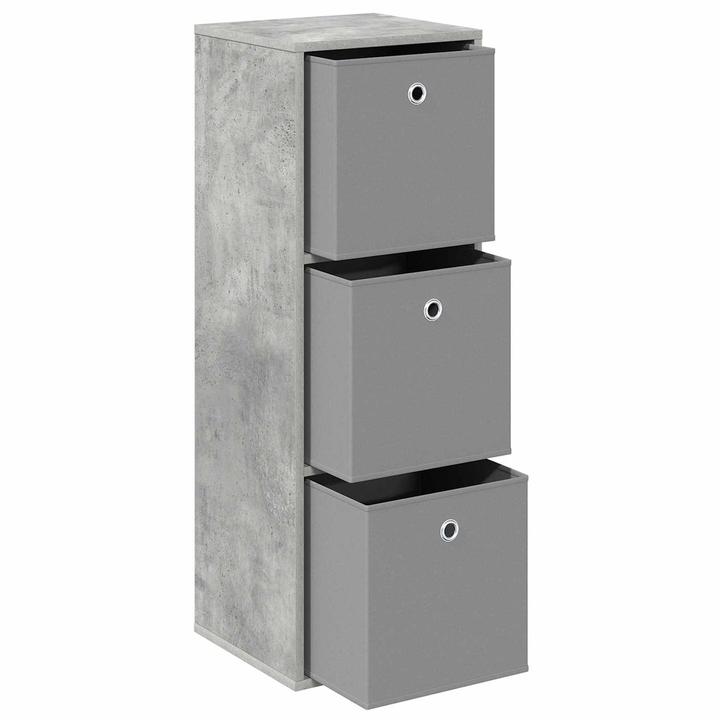 Credenza con cassetto Grigio cemento 35 x 32 x 99,5 cm