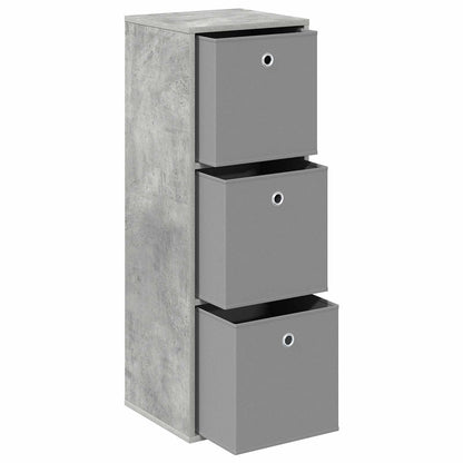 Credenza con cassetto Grigio cemento 35 x 32 x 99,5 cm