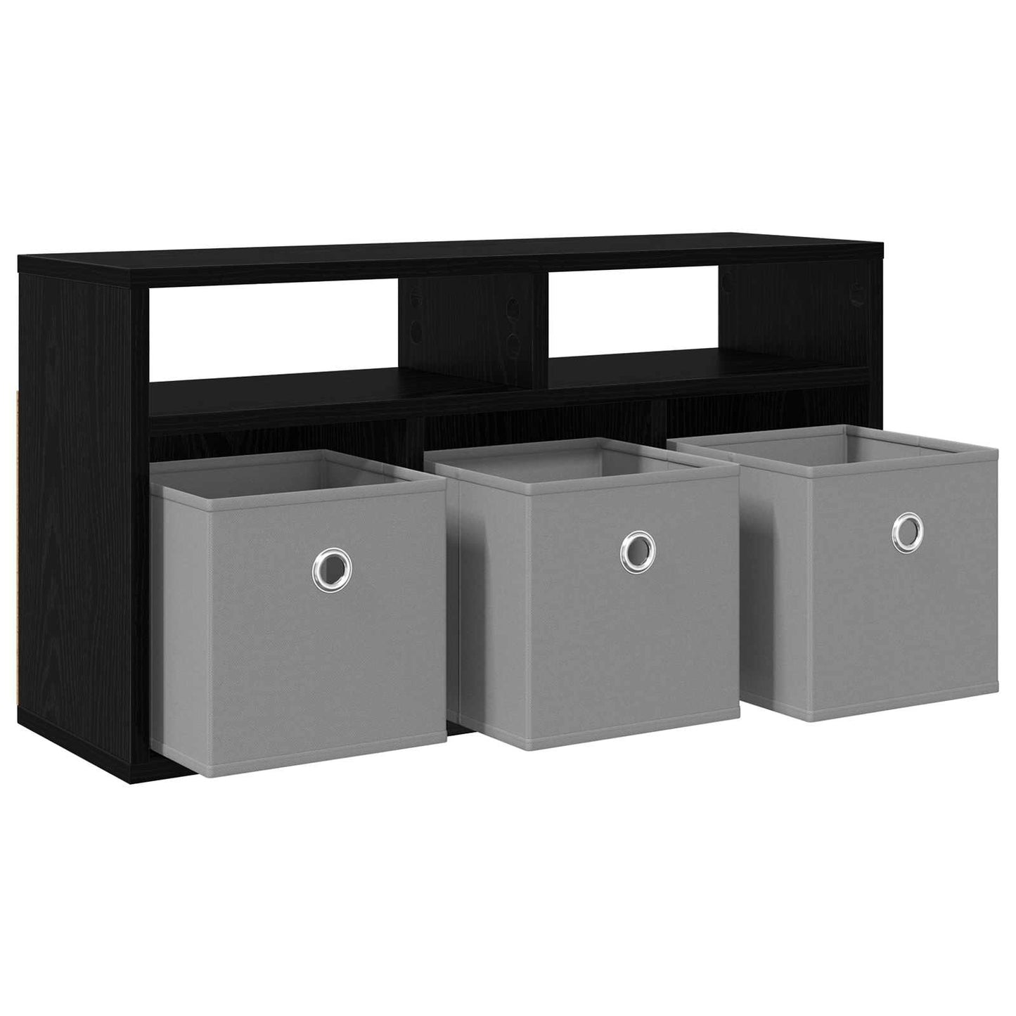 Lowboard con cassetto Rovere Nero 72 x 22,5 x 38 cm | homemem39