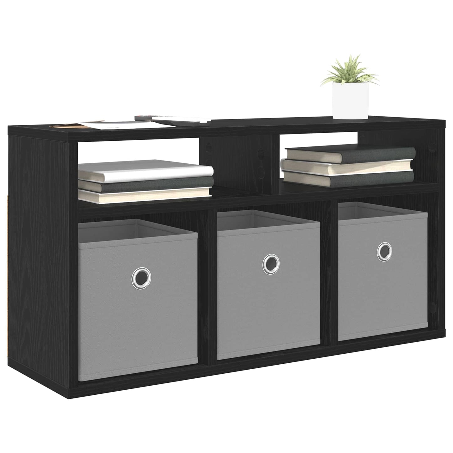 Lowboard con cassetto Rovere Nero 72 x 22,5 x 38 cm | homemem39