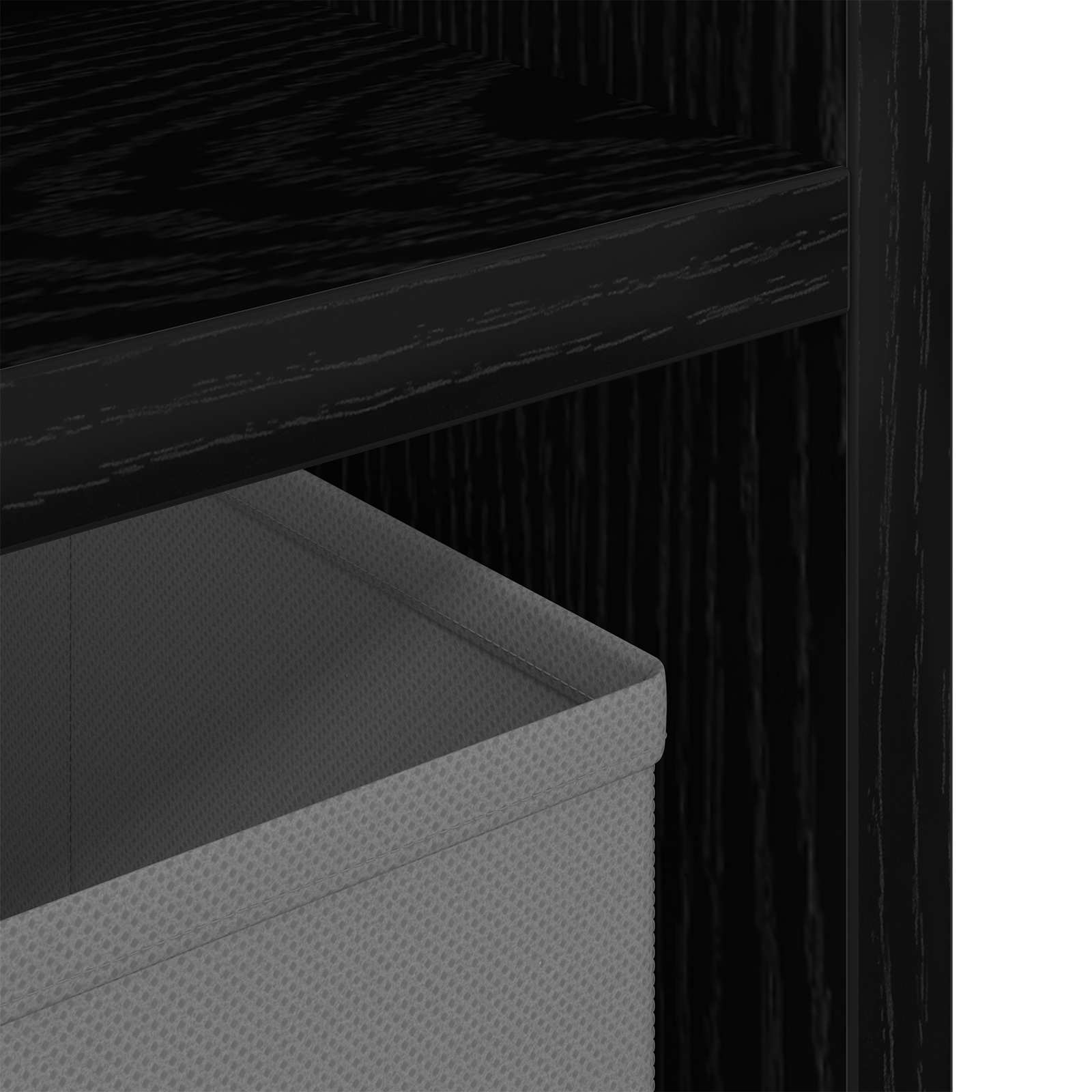 Lowboard con cassetto Rovere Nero 87 x 27,5 x 43 cm | homemem39