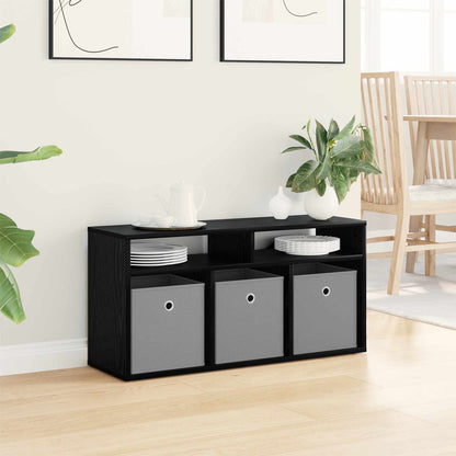 Lowboard con cassetto Rovere Nero 87 x 27,5 x 43 cm