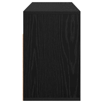 Lowboard con cassetto Rovere Nero 87 x 27,5 x 43 cm