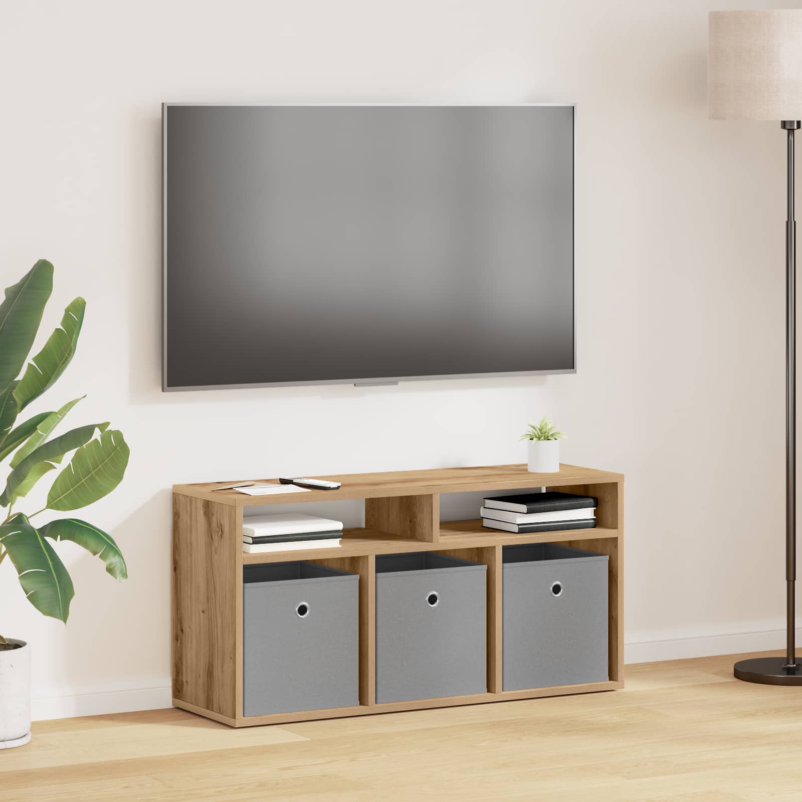 Lowboard con cassetto Rovere artigianale 87 x 27,5 x 43 cm | homemem39