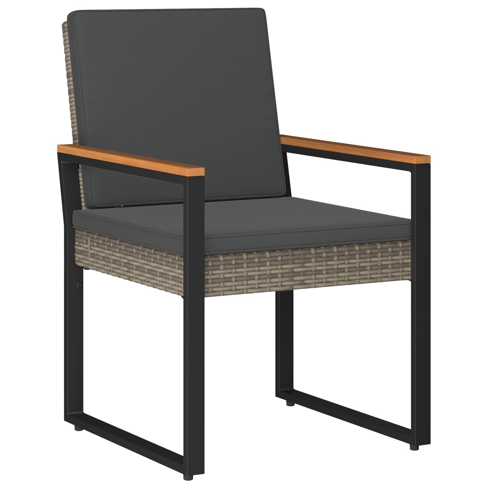 Set Mobili da Esterno 4 pcs Grigio e Grigio Scuro polyrattan | homemem39