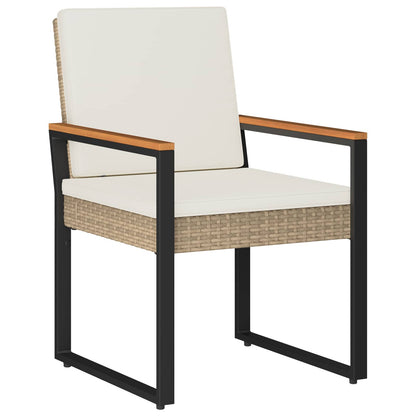 Set Mobili da Esterno 3 pcs Beige e Bianco Crema polyrattan | homemem39