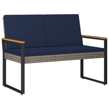 Panchina da esterno Grigio e Blu Navy 107 x 61 x 80 cm | homemem39