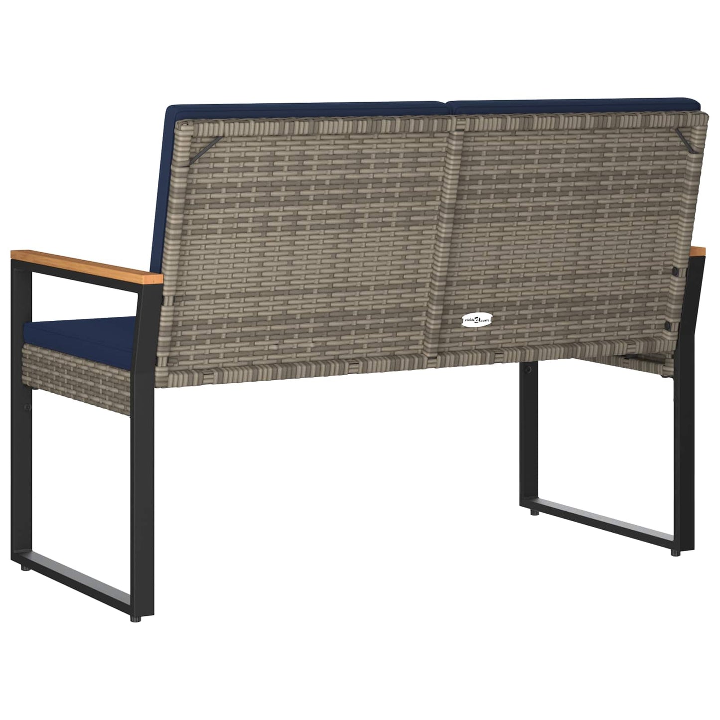 Panchina da esterno Grigio e Blu Navy 107 x 61 x 80 cm | homemem39