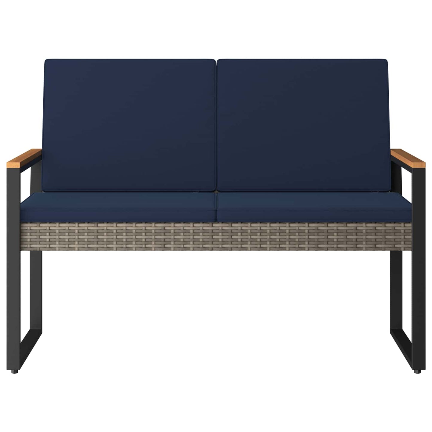Panchina da esterno Grigio e Blu Navy 107 x 61 x 80 cm | homemem39