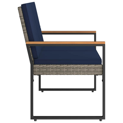 Panchina da esterno Grigio e Blu Navy 107 x 61 x 80 cm | homemem39