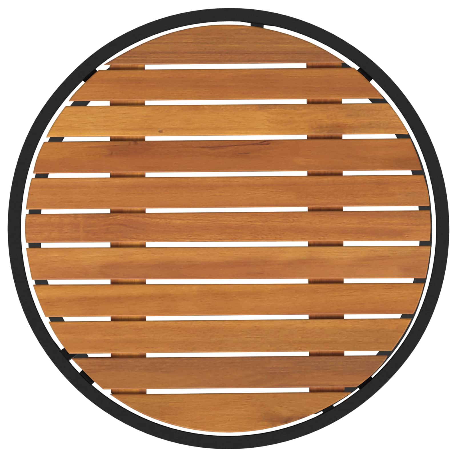 Set di Tavolini da Caffè 2 pcs Naturale e Nero 55 x 55 x 45 cm | homemem39