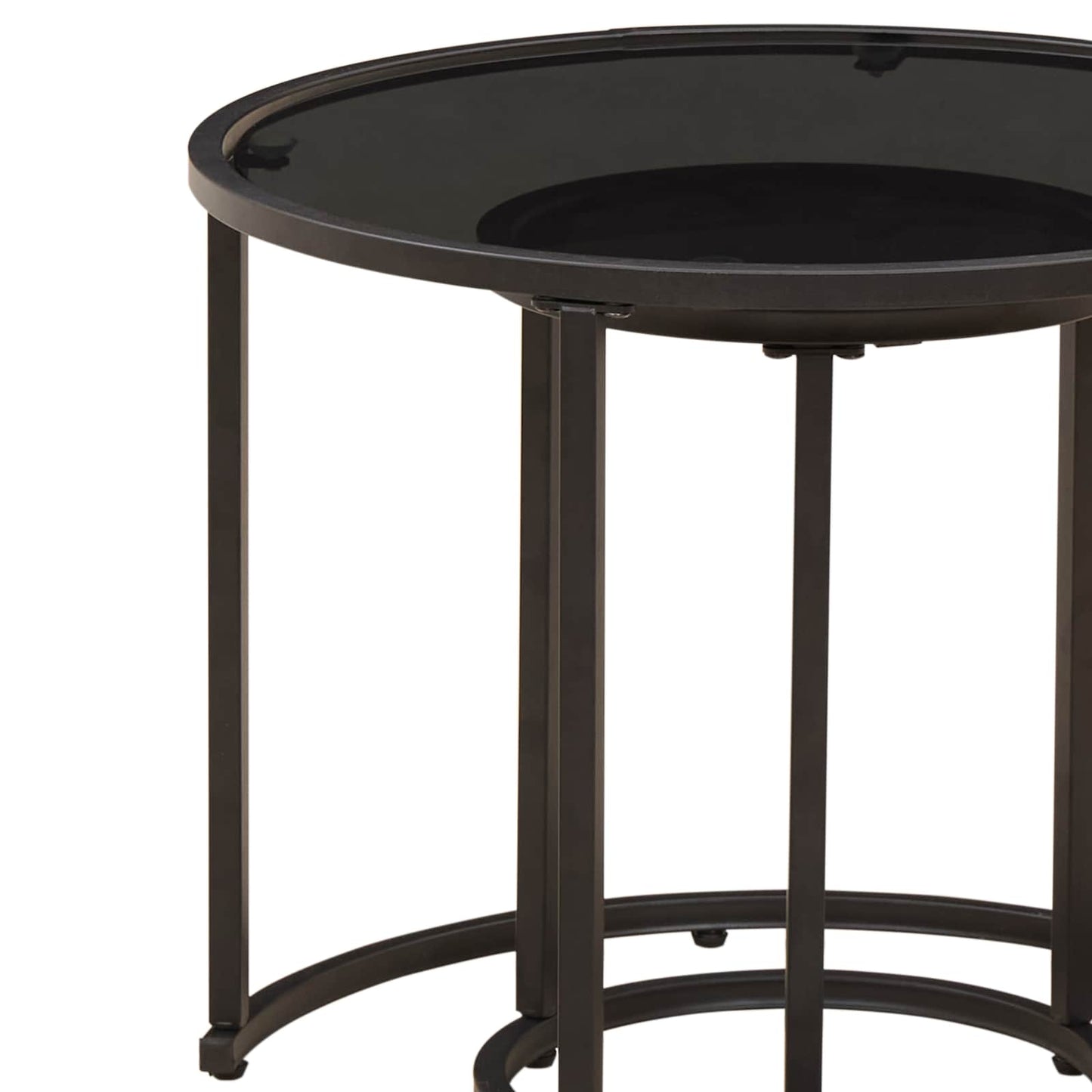 Set di Tavolini da Caffè 2 pcs 55 x 55 x 45 cm acciaio | homemem39