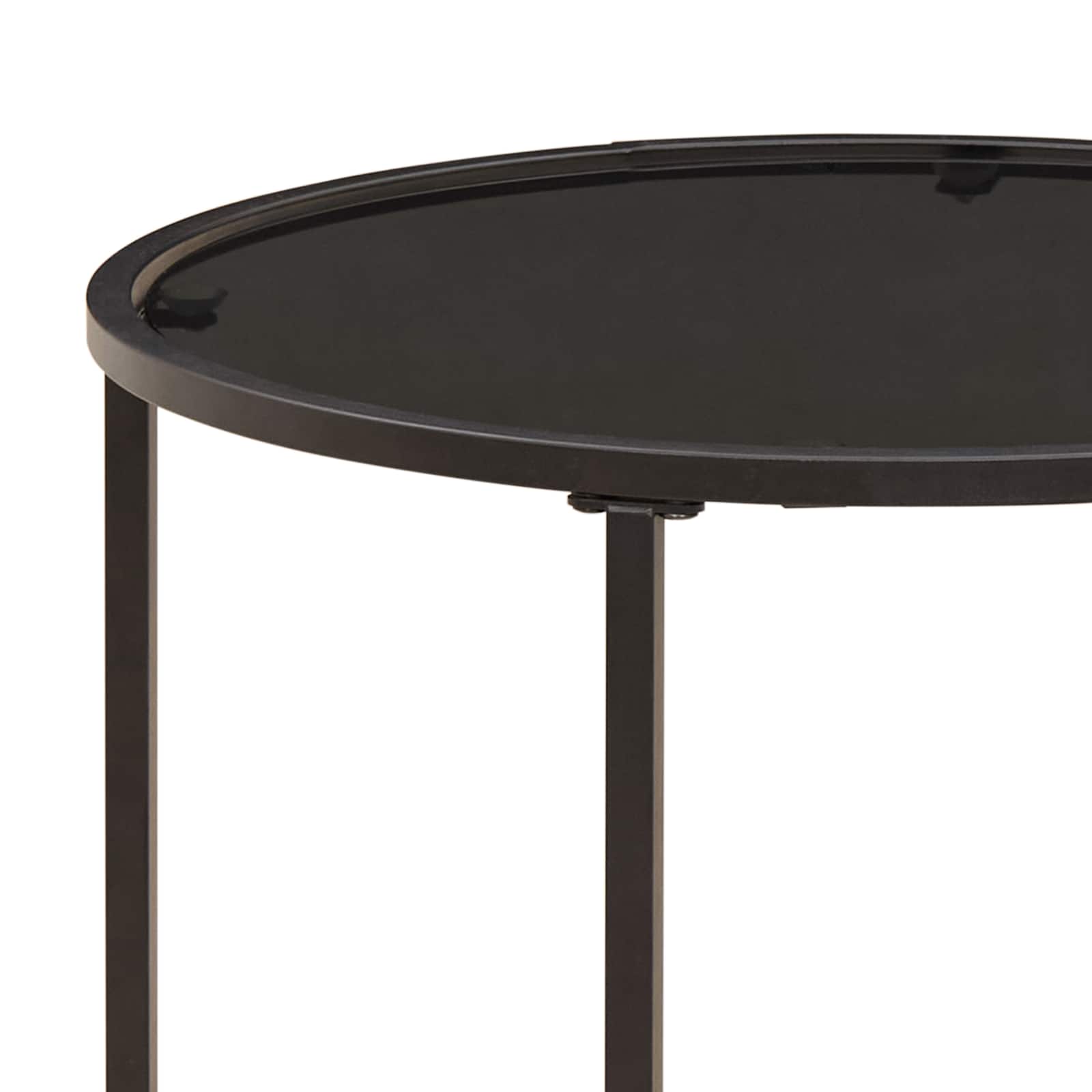 Set di Tavolini da Caffè 2 pcs 55 x 55 x 45 cm acciaio | homemem39