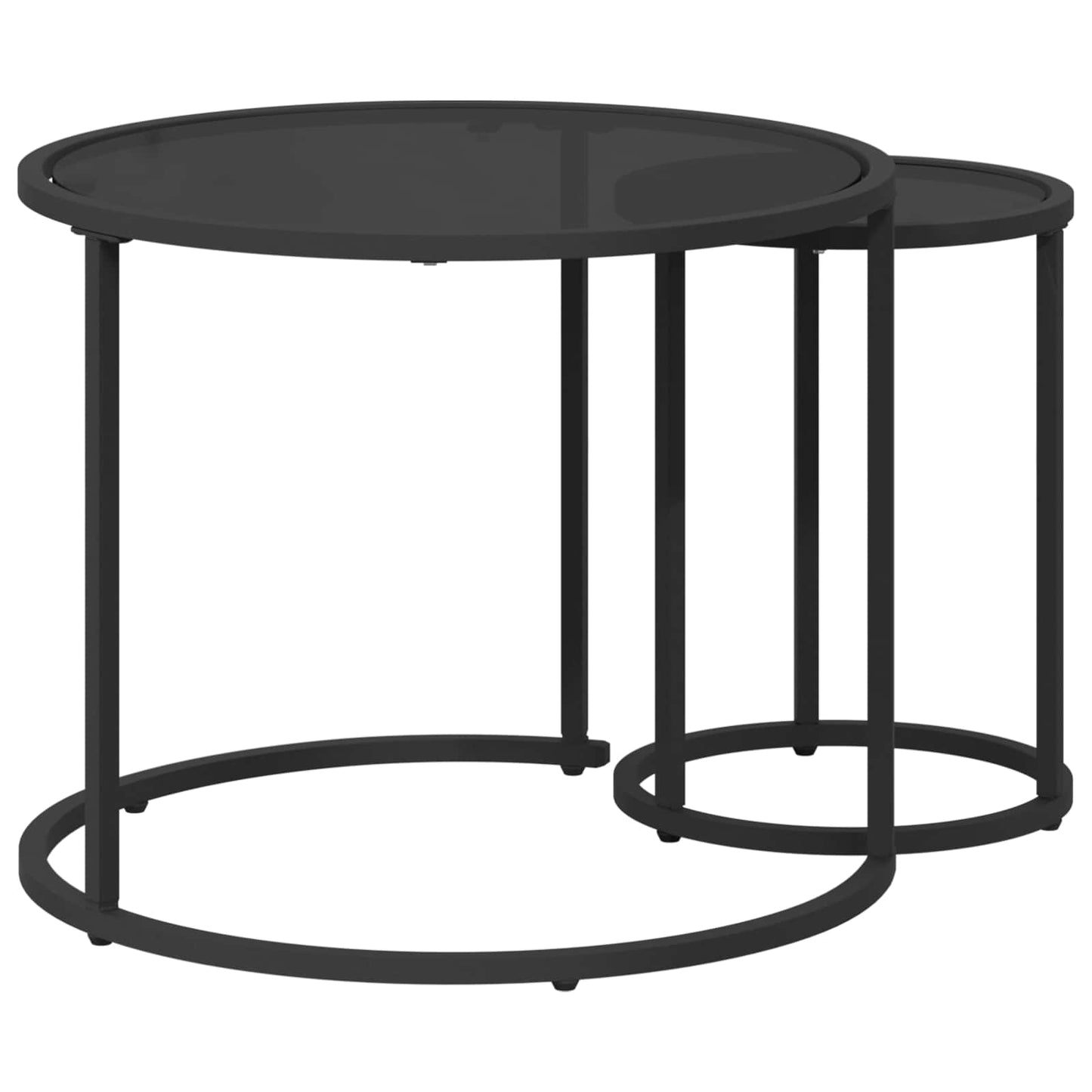 Set di Tavolini da Caffè 2 pcs 55 x 55 x 45 cm acciaio | homemem39