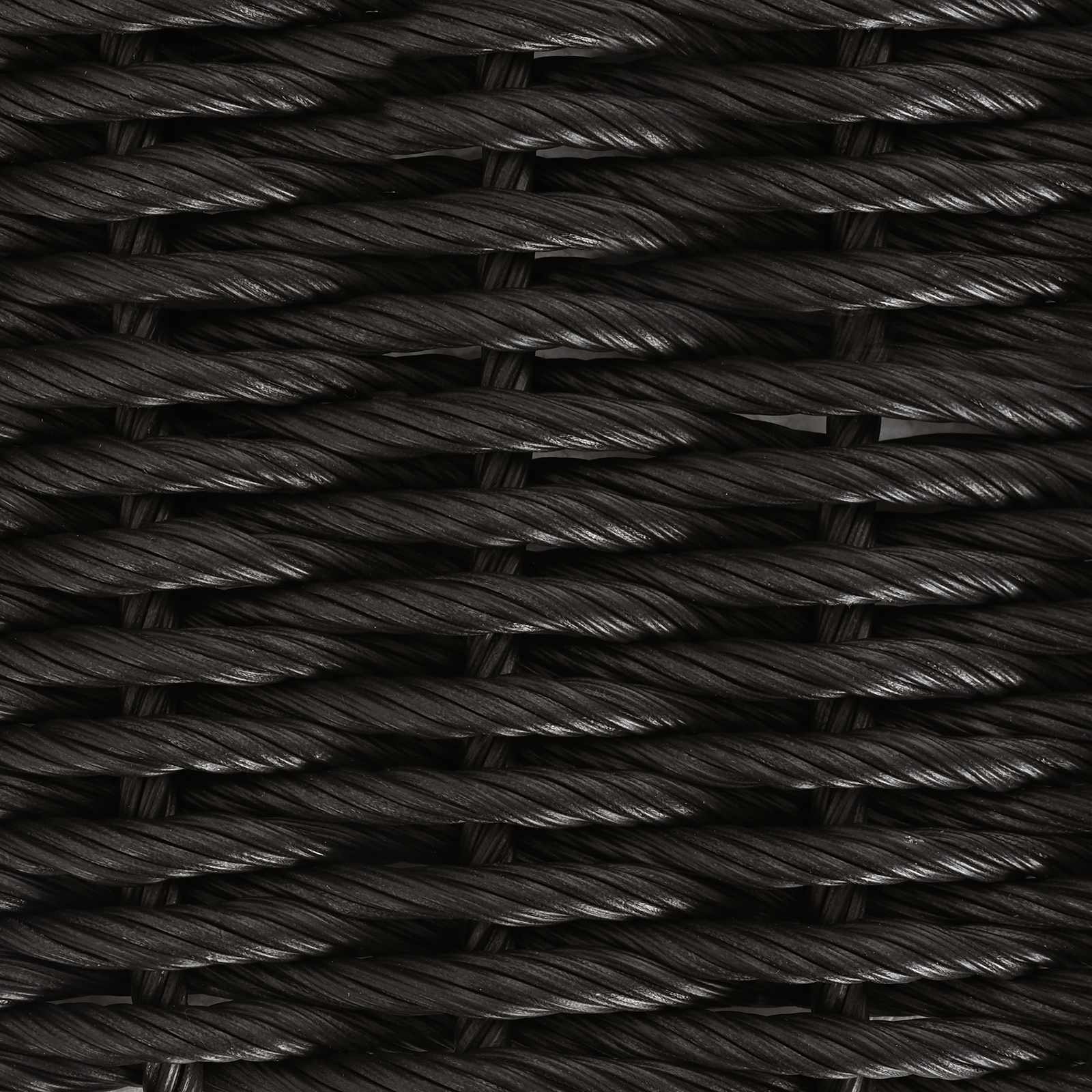Sedia da esterno con cuscino 2 pcs Nero e Crema polyrattan | homemem39