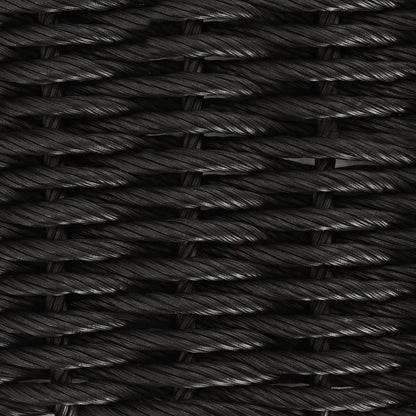 Sedia da esterno con cuscino 2 pcs Nero e Crema polyrattan | homemem39