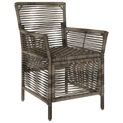 Sedia da esterno 2 pcs Grigio e Grigio Scuro polyrattan