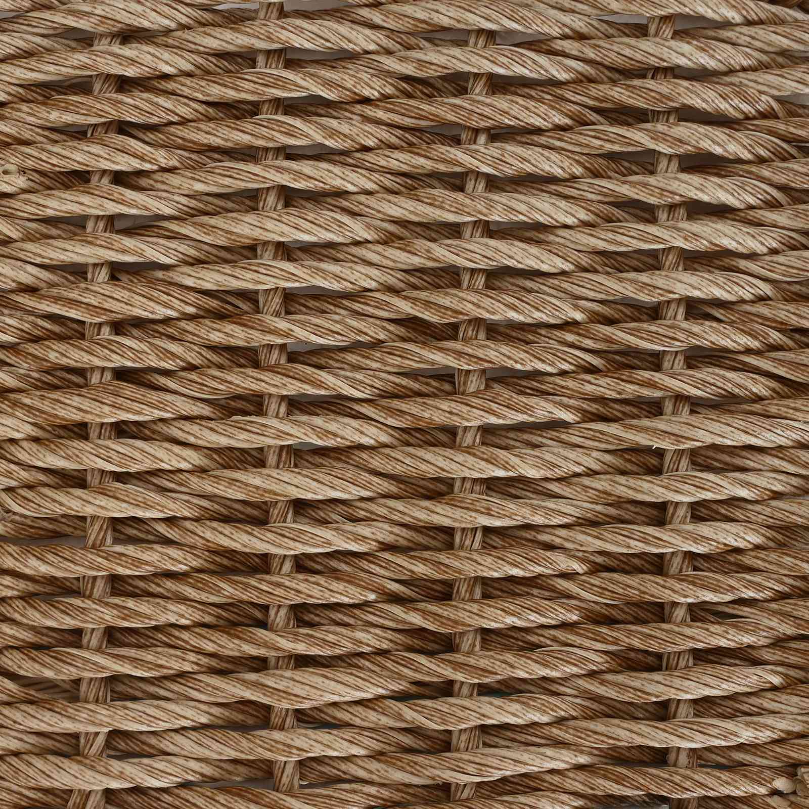 Sedia da esterno con cuscino 2 pcs Beige e Crema polyrattan | homemem39