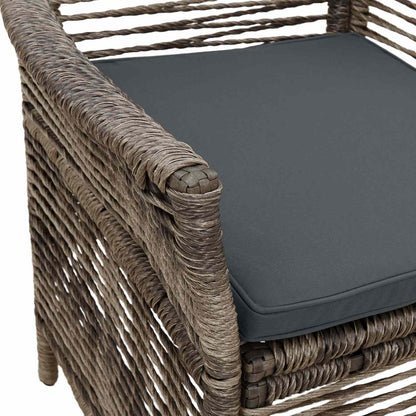 Sedia da esterno 4 pcs Grigio e Grigio Scuro polyrattan | homemem39