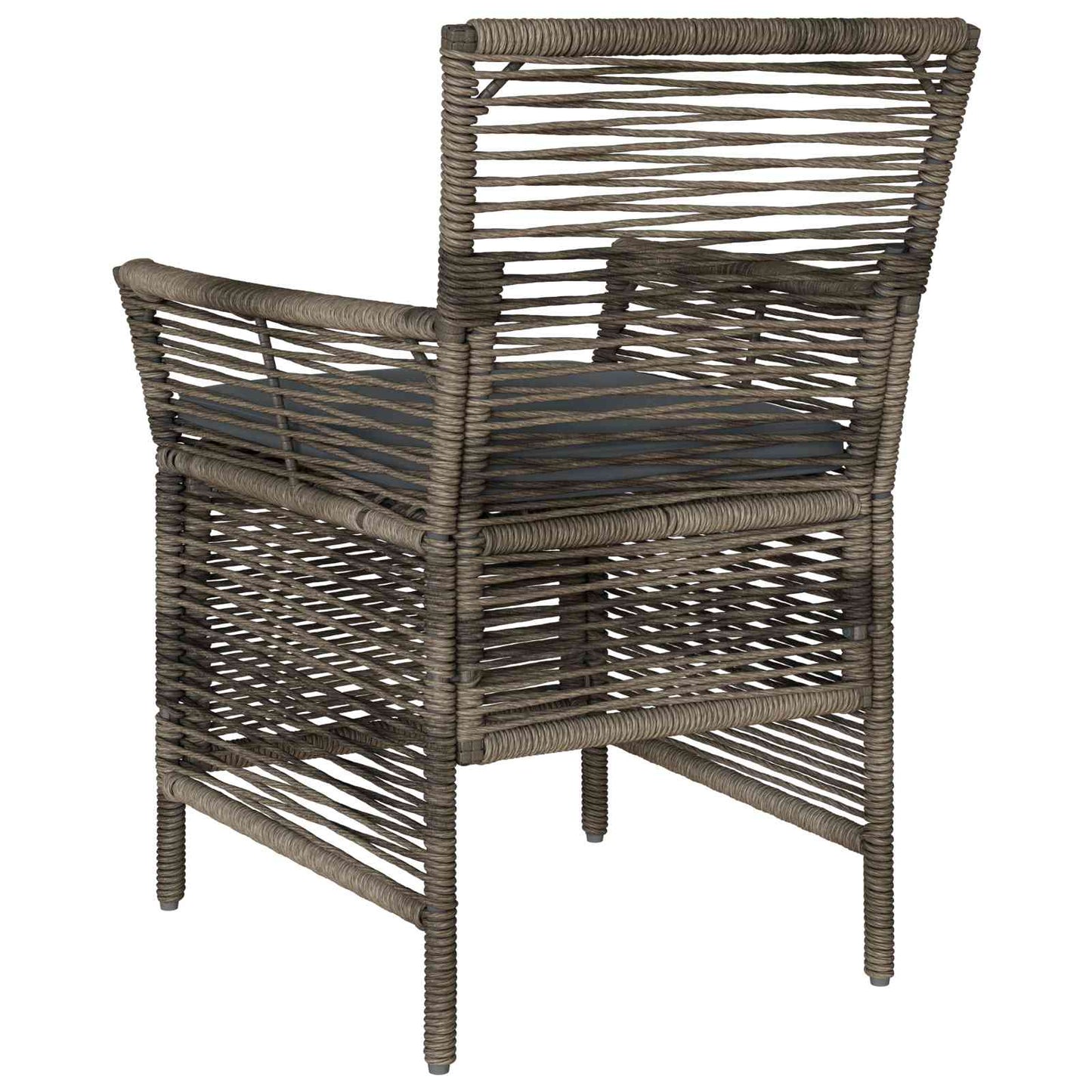 Sedia da esterno 4 pcs Grigio e Grigio Scuro polyrattan | homemem39