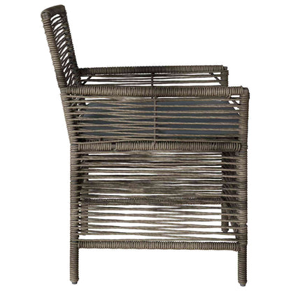 Sedia da esterno 4 pcs Grigio e Grigio Scuro polyrattan | homemem39