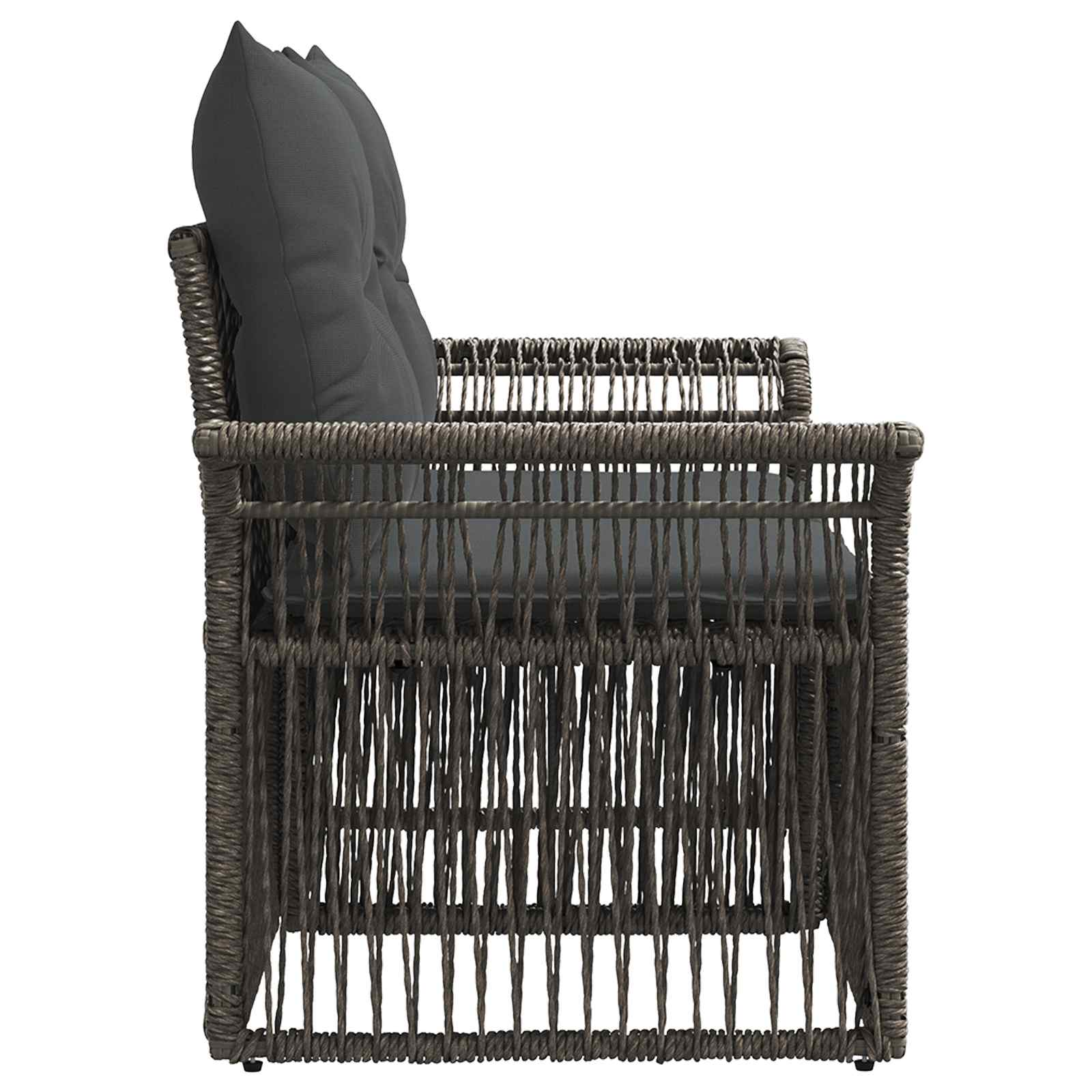 Divano da giardino 2-Numero di posti Grigio polyrattan | homemem39
