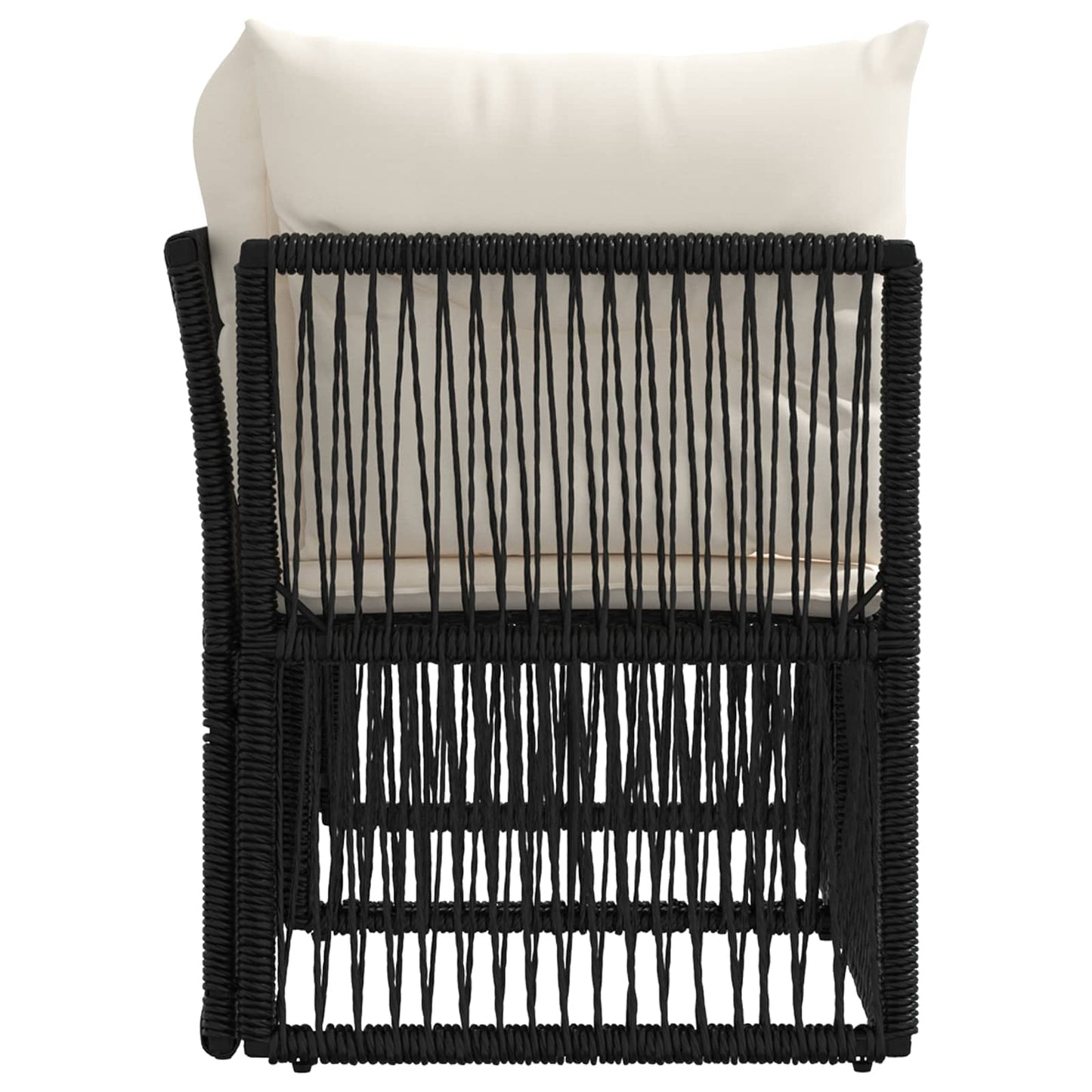 Divano da giardino 2-Numero di posti Nero polyrattan | homemem39
