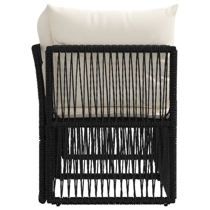 Divano da giardino 2-Numero di posti Nero polyrattan | homemem39