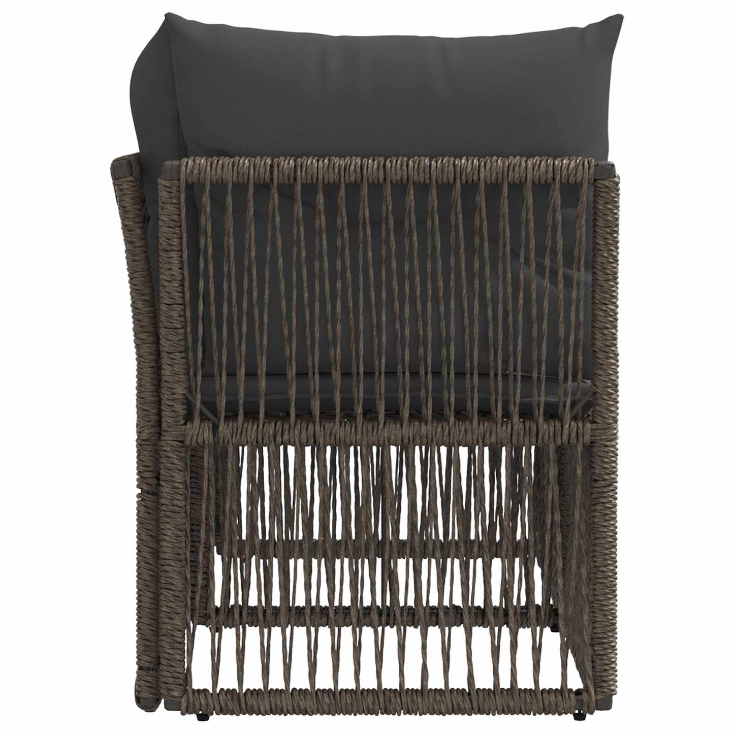 Divano da giardino 2-Numero di posti Grigio polyrattan | homemem39