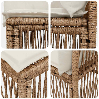 Divano da giardino 2-Numero di posti Beige polyrattan | homemem39