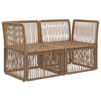 Divano da giardino 2-Numero di posti Beige polyrattan | homemem39