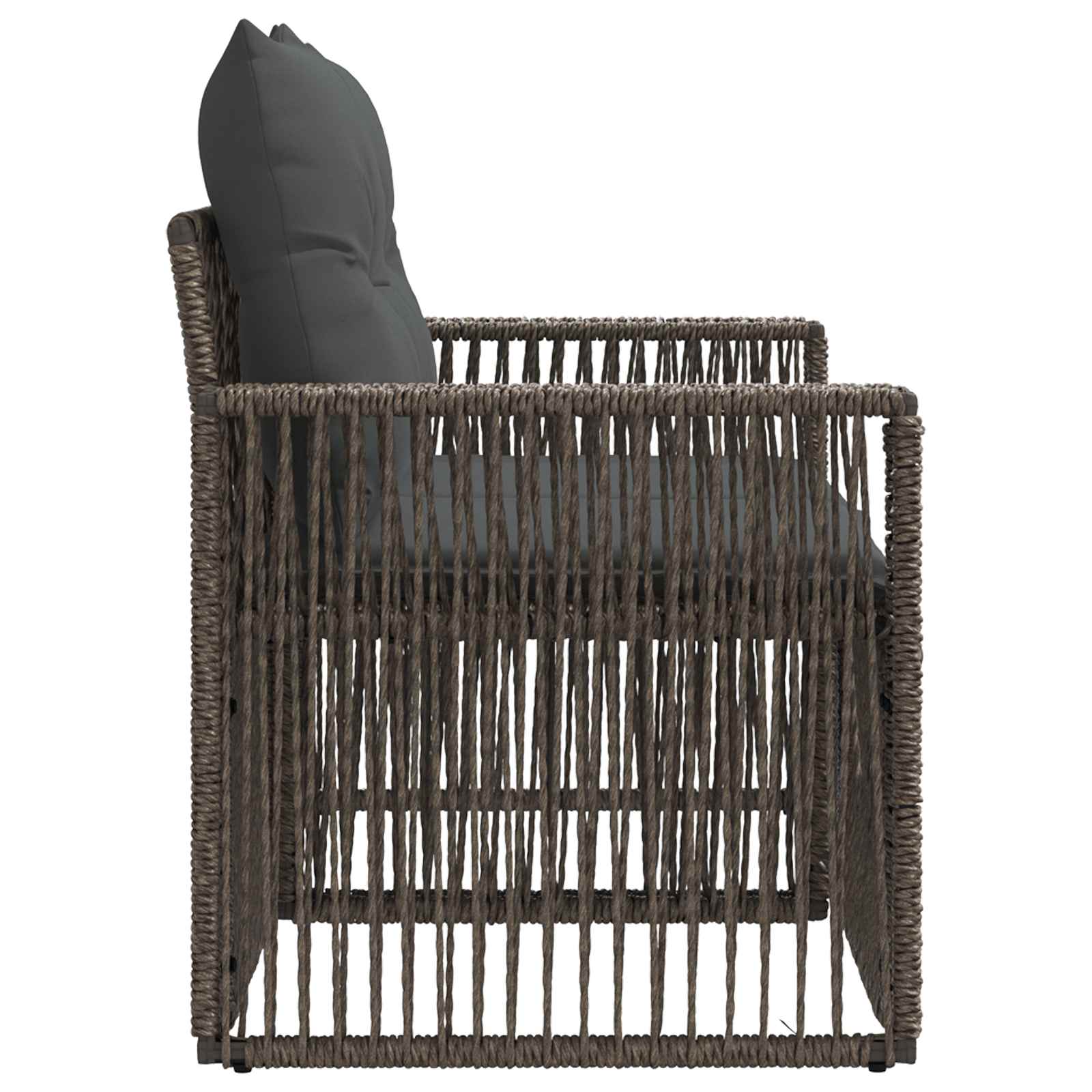 Divano da giardino 2-Numero di posti Grigio polyrattan | homemem39