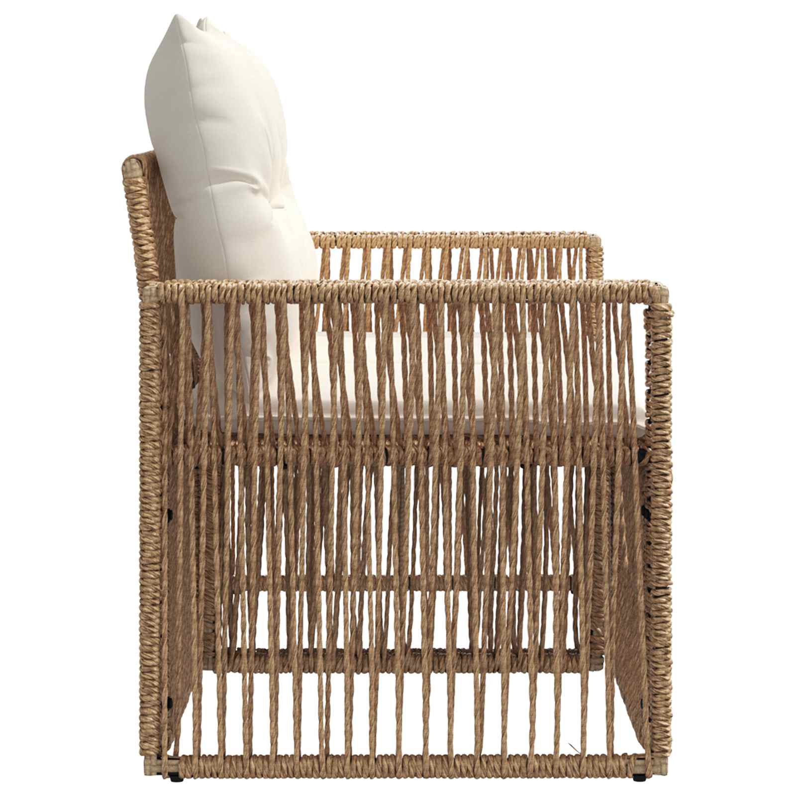 Divano da giardino 2-Numero di posti Beige polyrattan | homemem39